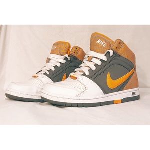 Orange and Gray Nike High Tops